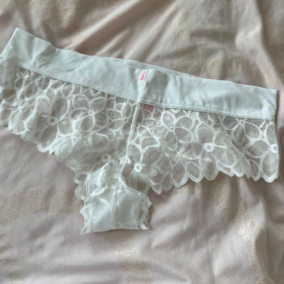 Pink by Victoria’s Secret white lace panties underwear size medium nwt - Picture 2 of 4